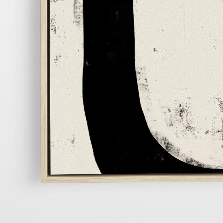 Obraz w ramie 50x50 - Wnętrza Kształtów - abstrakcja, minimalizm - rama drewno