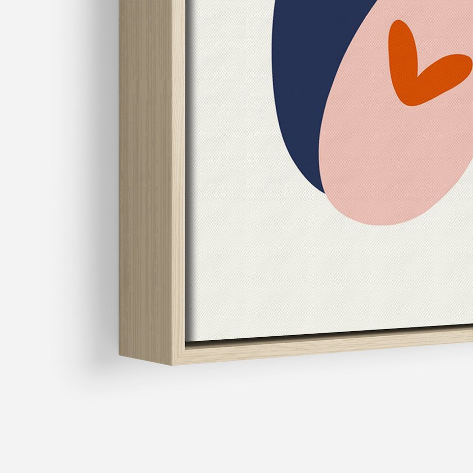 Obraz w ramie 80x120 - Melodia snów na płótnie - zakochana kobieta, graficzny obraz - rama drewno