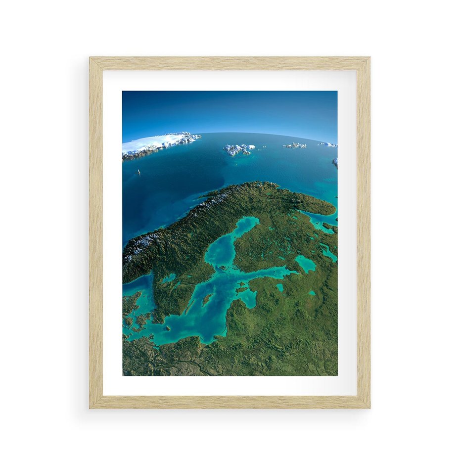 Plakat w ramie 40x50 - Beztroski widok na ocean - widok, ocean - rama drewno