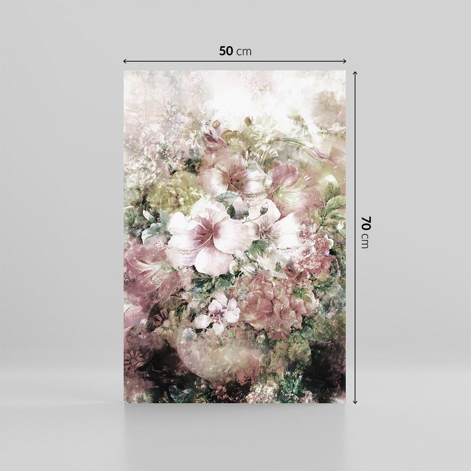 Obraz na płótnie 50x70 - Piękno natury na płótnie - kwiaty, olejne