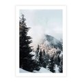 Plakat bez ramy 21x30 - Góry, Las i Śnieg na Obrazie - góry, las