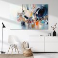Obraz na płótnie 120x80 - Kontrapunkty zatajonych uczuć - dynamiczna abstrakcja, bałagan na płótnie