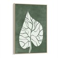 Obraz w ramie 50x70 - Migotliwe Wnętrze Zieleni - zielony plakat, roślinne motywy - rama drewno
