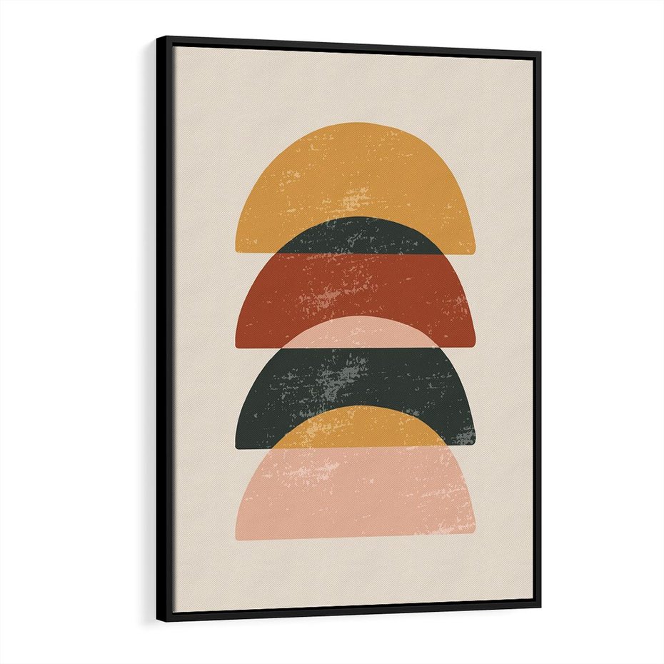 Obraz w ramie 70x100 - Energetyczne Wzory - nowoczesny plakat, abstrakcyjne kształty - rama czarna