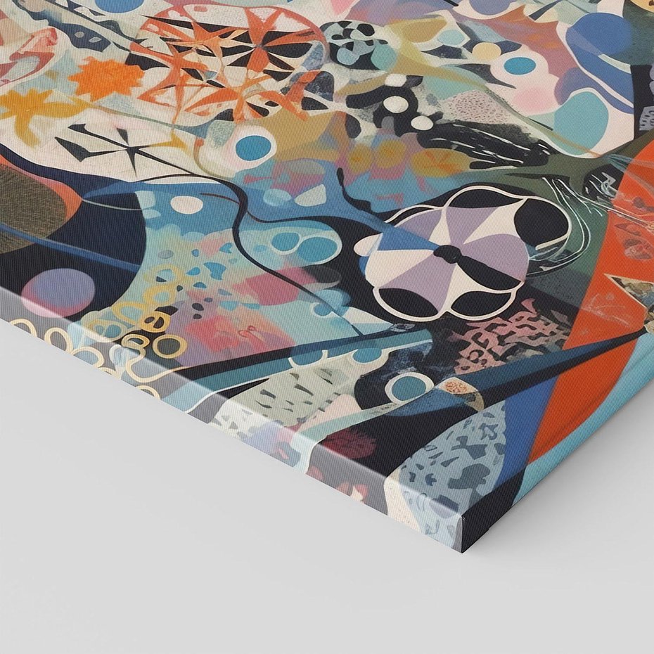 Obraz na płótnie 50x50 - Kolory Pasteli - abstrakcja, olej na płótnie