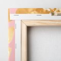 Obraz na płótnie 80x80 - : Elegancja w Złocie - złote, liście