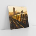 Obraz na płótnie 40x40 - Podróż Podziemna: Pociąg i Metro - pociąg, metro