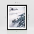 Plakat w ramie 40x50 - Czystość Natury - ośnieżone szczyty górskie, pejzaż - rama czarna