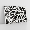 Obraz na płótnie 70x50 - Czarne Liście - akwarelowy obraz, czarno biały