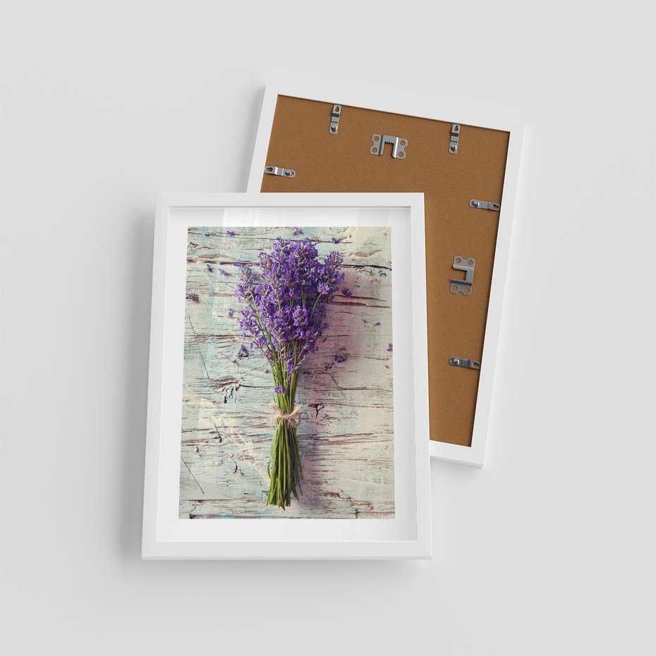 Plakat w ramie 30x40 - Kwiatowy bukiet pełen piękna - bukiet, kwiaty - rama biała