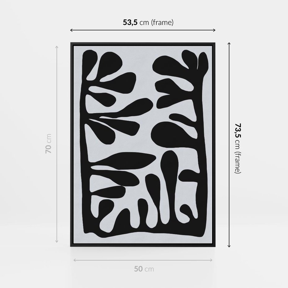 Obraz w ramie 50x70 - Taniec Kształtów - matisse, sztuka nowoczesna - rama czarna