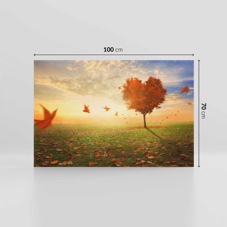 Obraz na płótnie 100x70 - Drzewo sercem natury - drzewo, serce