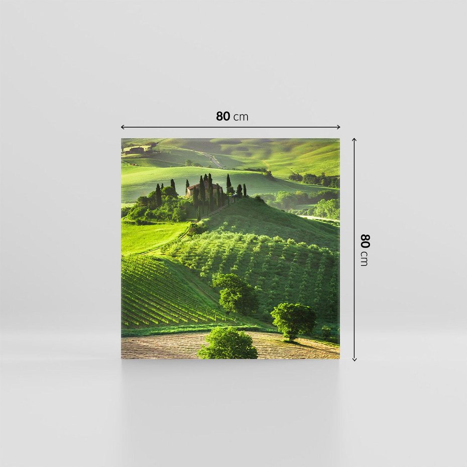 Obraz na płótnie 80x80 - Pejzaż Widoczek - widoczek, pejzaż