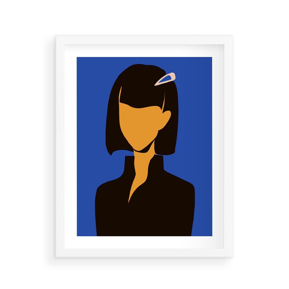 Plakat w ramie 40x50 - Energetyczne Zestawienie - sztuka nowoczesna, plakat - rama biała