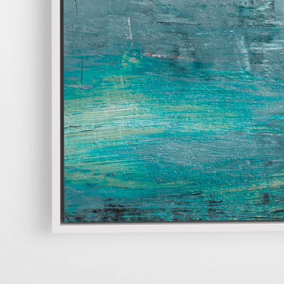 Obraz w ramie 80x120 - Odbicie utraconych barw - abstrakcja, niepokój - rama biała