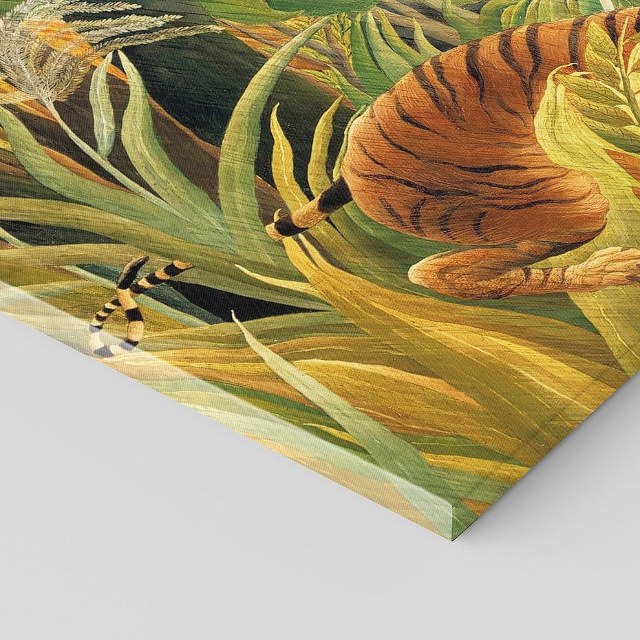 Obraz na płótnie 120x60 - "Tygrys w tropikalnej burzy" (1891) Henri Rousseau - Reprodukcja - reprodukcja, obraz na płótnie