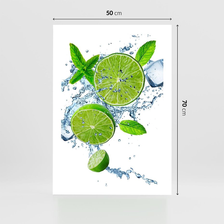 Plakat bez ramy 50x70 - Świeżość i Witalność - limonka, owoce