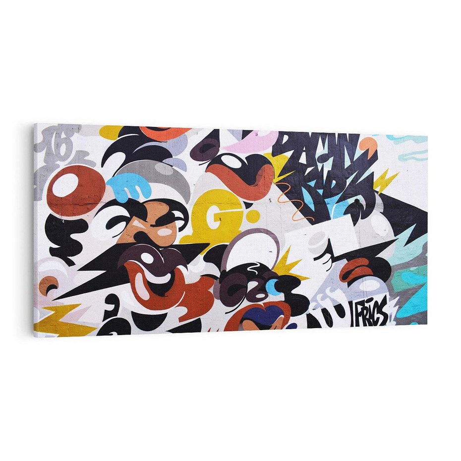 Obraz na płótnie 140x70 - Moc kolorów w graffiti - graffiti