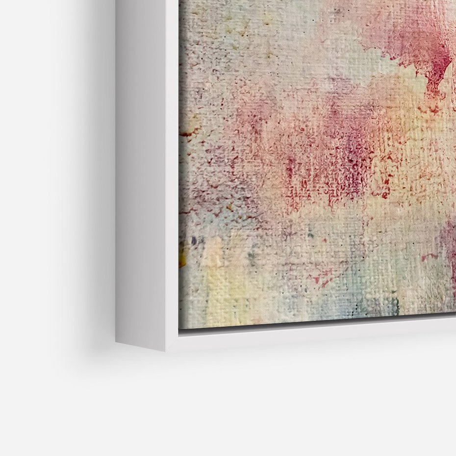Obraz w ramie 80x120 - Miękka Melodia Pasteli - olejne płótno, pastelowe kolory - rama biała
