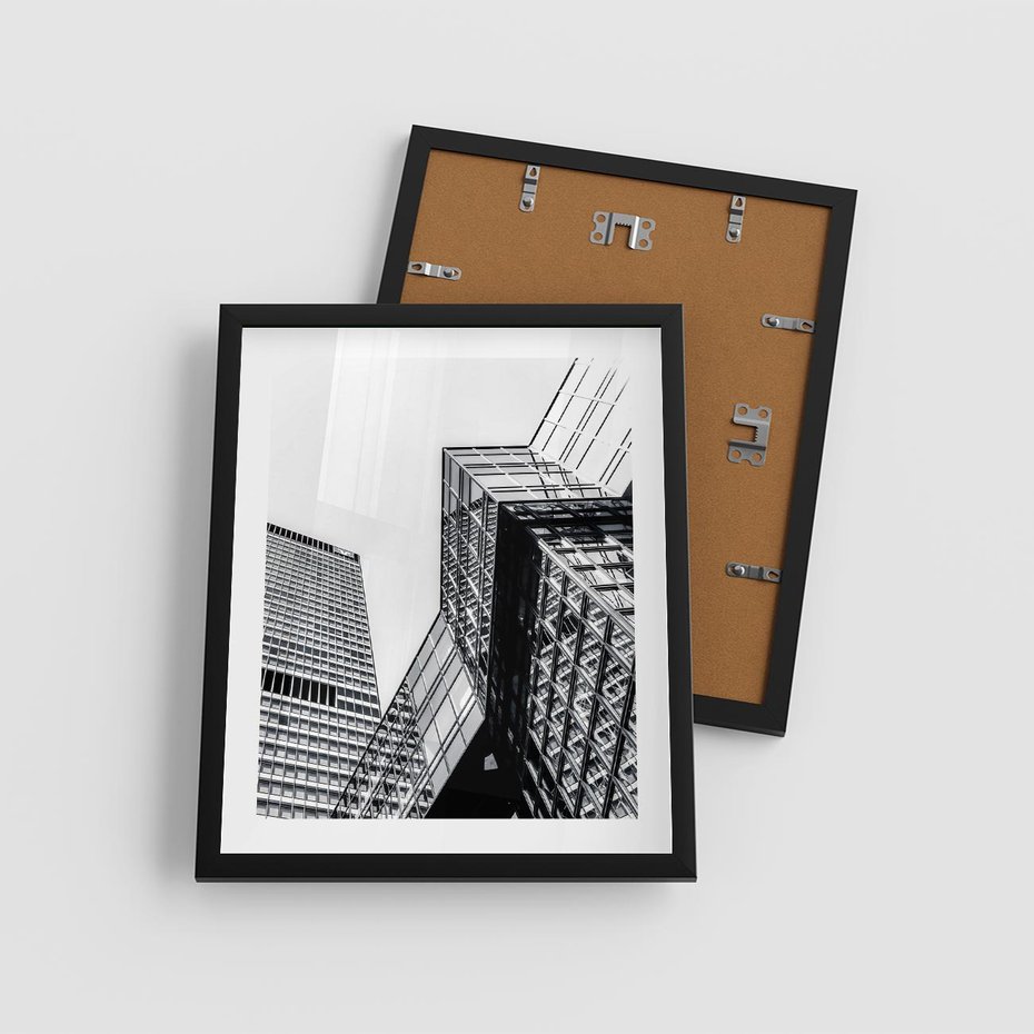 Plakat w ramie 40x50 - Fotografia Wieżowców - architektura, budynki - rama czarna