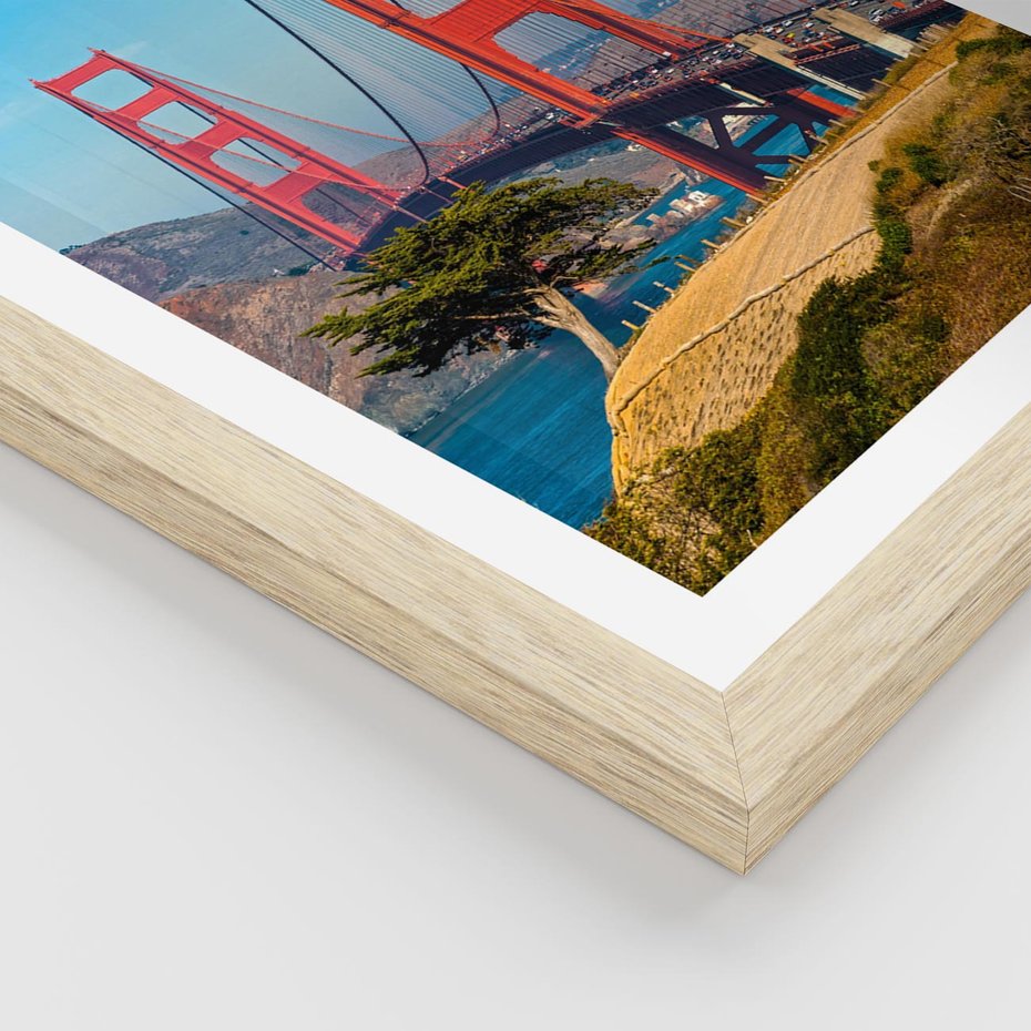 Plakat w ramie 40x50 - W krainie amerykańskich mostów - most, USA - rama drewno