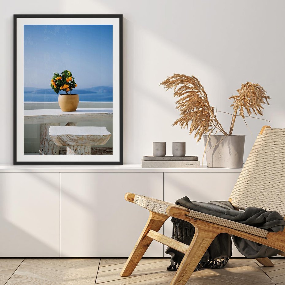 Plakat bez ramy 30x40 - Uroki Santorini - Santorini, Grecja
