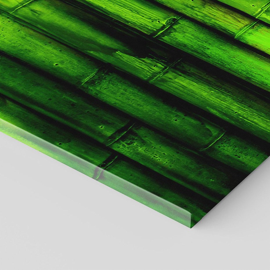 Obraz na płótnie 120x60 - Bambusowy urok zielonej harmonii - bambus, zieleń