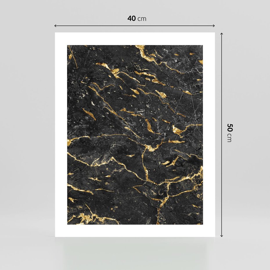 Plakat bez ramy 40x50 - Egzotyczny Blask - marmur, złoto