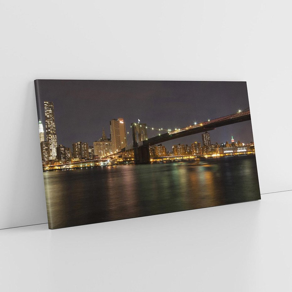 Obraz na płótnie 140x70 - Most nad nowojorską panoramą - most, Nowy Jork