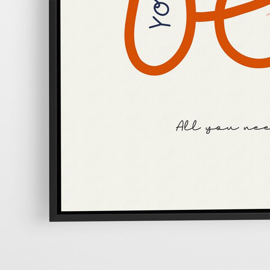 Obraz w ramie 70x100 - Pastelowa Siła Miłości - miłość, love - rama czarna