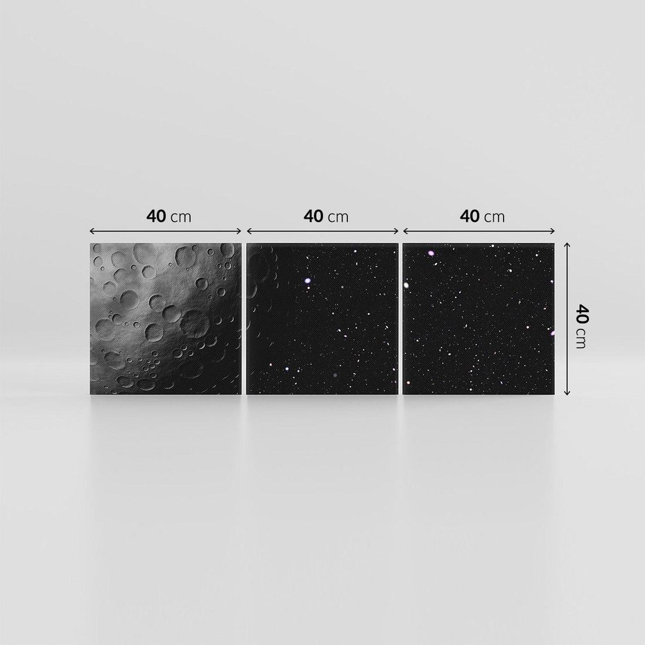 Obraz na płótnie 120x40 - Księżyc kosmiczny - księżyc, kosmos