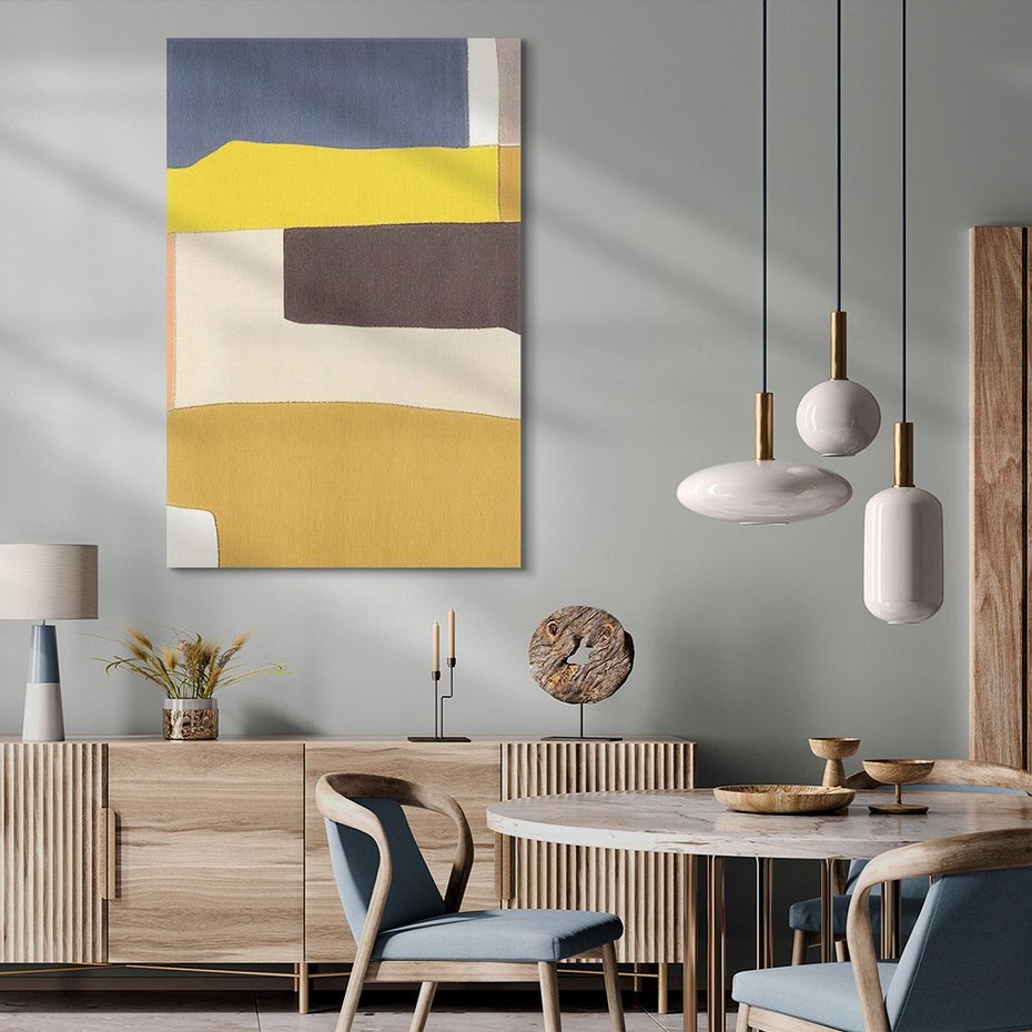 Obraz na płótnie 70x100 - Pasy Abstrakcji - kolorowe pasy, plamy koloru