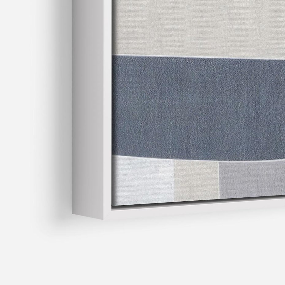 Obraz w ramie 120x80 - Odbicie wschodzącego jutra - graficzne kształty, geometria - rama biała