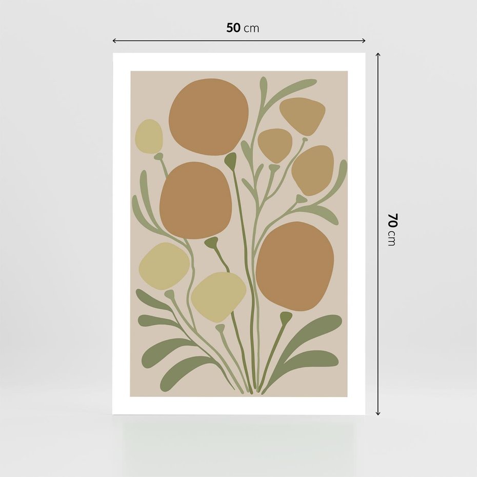 Plakat bez ramy 50x70 - Uspokojenie Wśród Roślin - nowoczesny plakat, roślinność