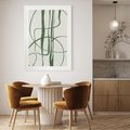 Plakat bez ramy 21x30 - Zielony Spokój - zielona abstrakcja, spokojny plakat