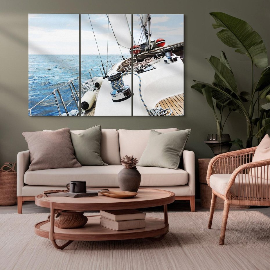 Obraz na płótnie 120x80 - Moc żaglowca na pełnym morzu - żaglowiec, jacht