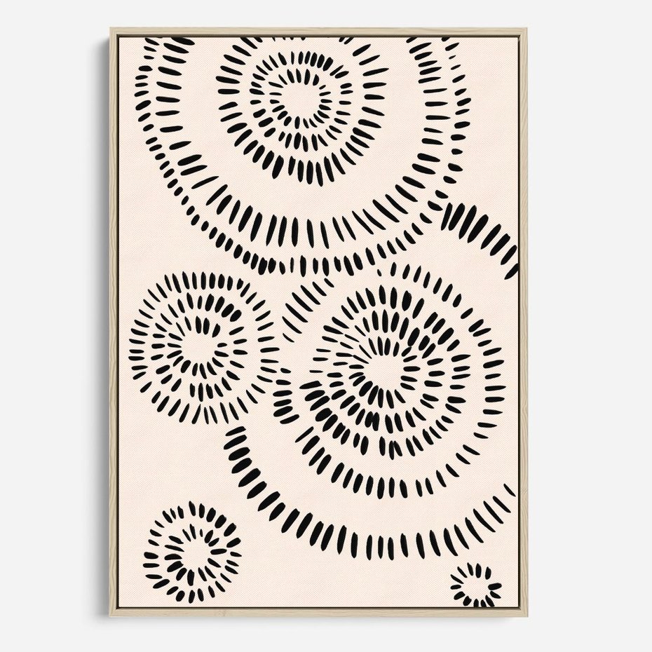 Obraz w ramie 80x120 - Abstrakcyjne Wnętrza - minimalistyczne kształty, odbicia - rama drewno