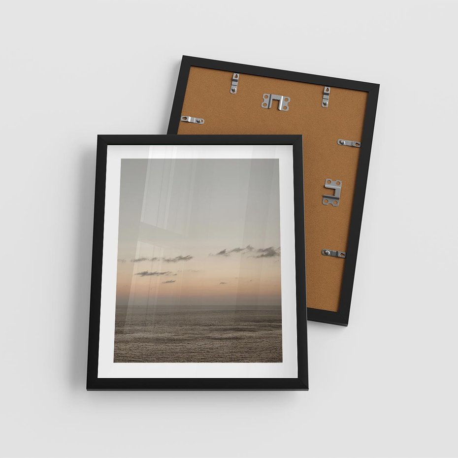 Plakat w ramie 40x50 - Chwila Romantyzmu - morze, niebo - rama czarna