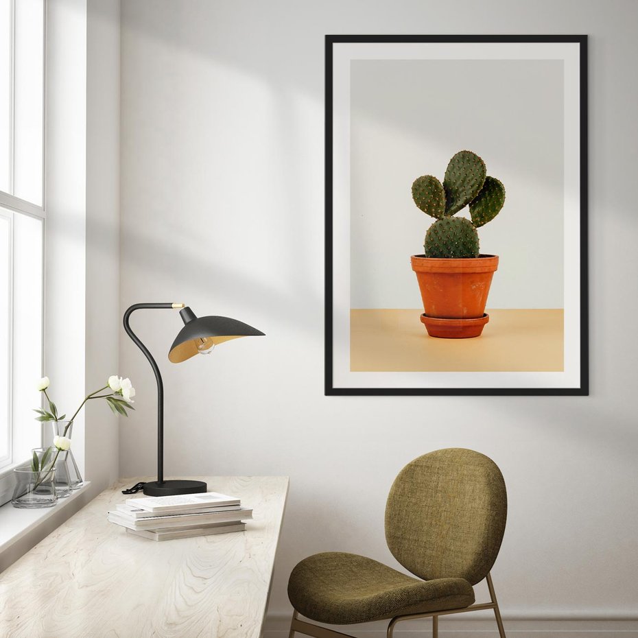 Plakat bez ramy 50x70 - Kwiatowy taniec kaktusa - kaktus, kwiat