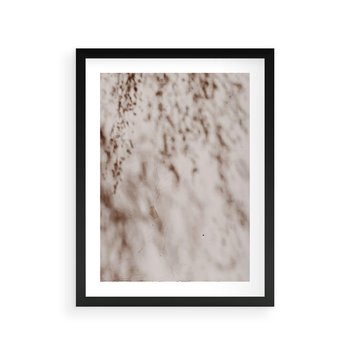 Plakat w ramie 40x50 - Cień Gałęzi - beżowa ściana, cień gałęzi - rama czarna