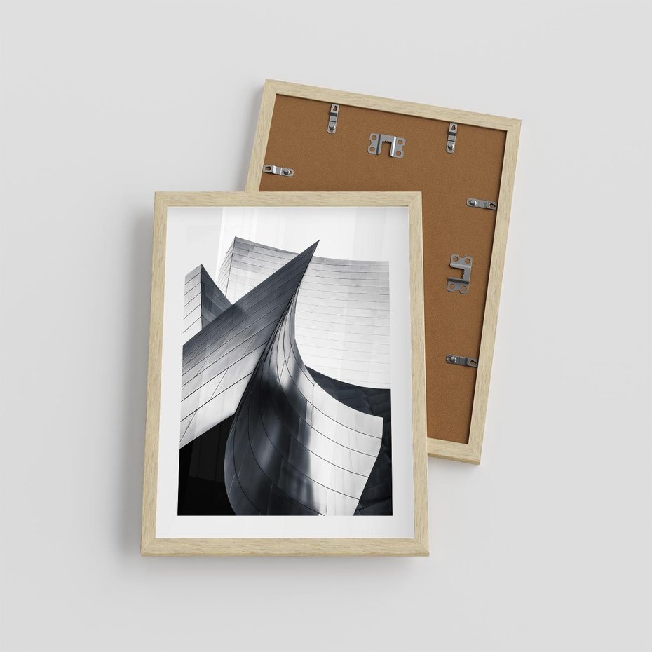 Plakat w ramie 30x40 - Miasto Współczesności - architektura, nowoczesne budynki - rama drewno