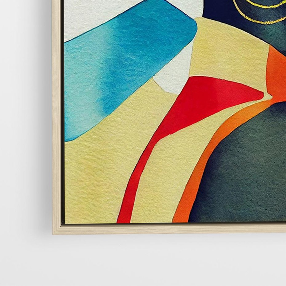 Obraz w ramie 70x50 - Kolory Kobiety - mural, abstrakcja - rama drewno