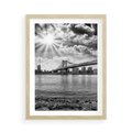 Plakat w ramie 50x70 - Most w Mieście - most, miasto - rama drewno