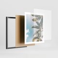 Plakat w ramie 40x50 - Pod Błękitnym Niebem - palmy, ujęcie z dołu - rama czarna