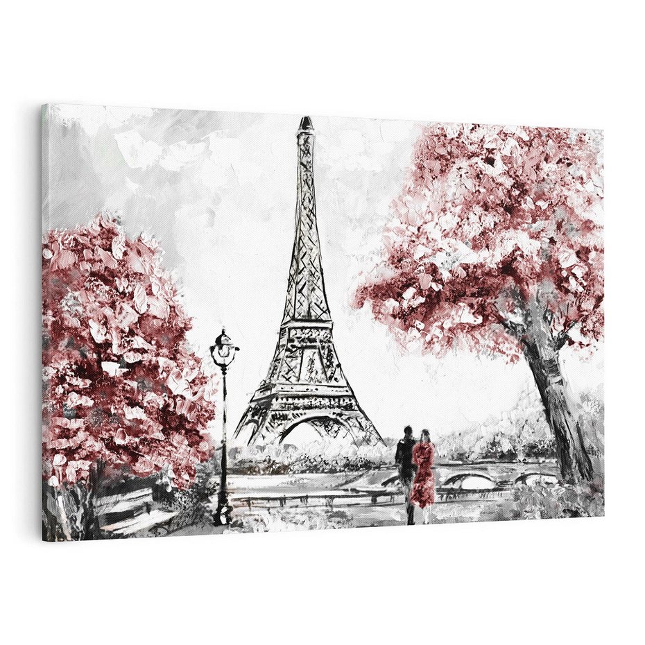 Obraz na płótnie 120x80 - Romantyczny Paryż - Paryż, Wieża