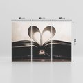 Obraz na płótnie 120x80 - Książka - Serce Retro - ksizka, serce
