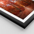 Plakat w ramie 30x40 - Magia jesiennego lasu - las, jesień - rama czarna