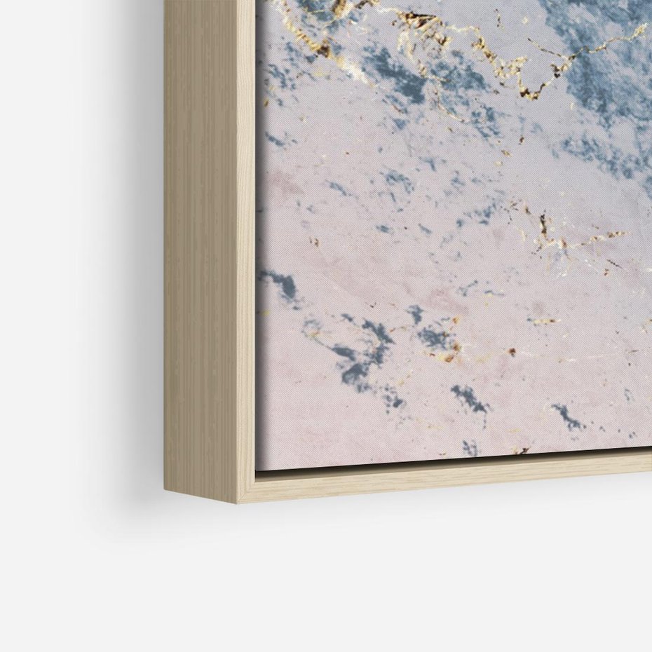 Obraz w ramie 120x80 - Elegancja i Wyrafinowanie - marmur, złoto - rama drewno