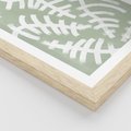 Plakat w ramie 50x70 - Oaza Zieleni - zielona abstrakcja, zgaszona zieleń - rama drewno