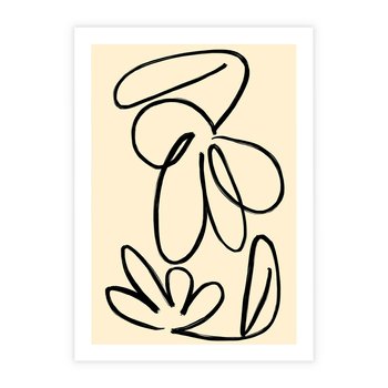 Plakat bez ramy 50x70 - Złamane Granice - abstrakcyjna sztuka, przypominająca kwiat